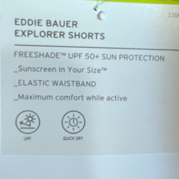 Eddie Bauer Carbon Gray Striped Explorer Shorts Size Medium NWT - Picture 13 of 13